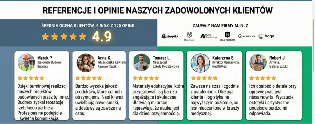 opinie jako element social proof